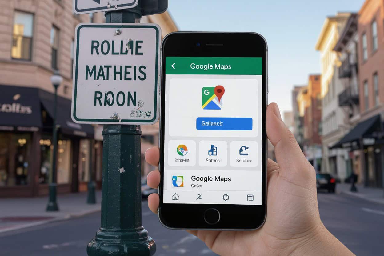 Enhanced local SEO and AI search optimization for small businesses using Google Maps on mobile devices.