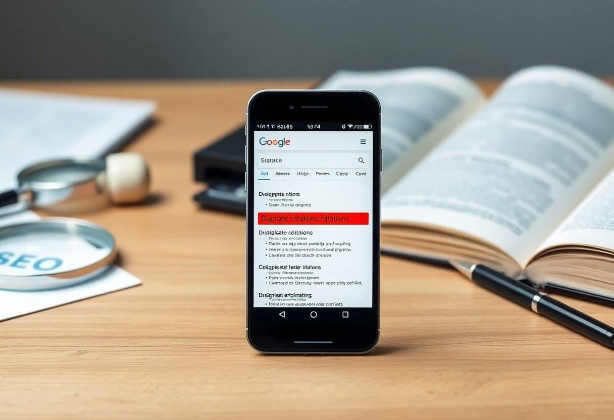 Duplicate citations causing SEO issues, with Droved correcting listings to improve local rankings, Google Maps visibility, and AI search presence.