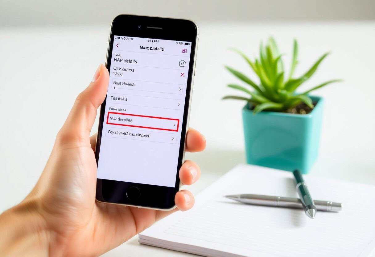 Fixing incorrect NAP information online to improve local SEO and ensure consistent business name, address, and phone details.