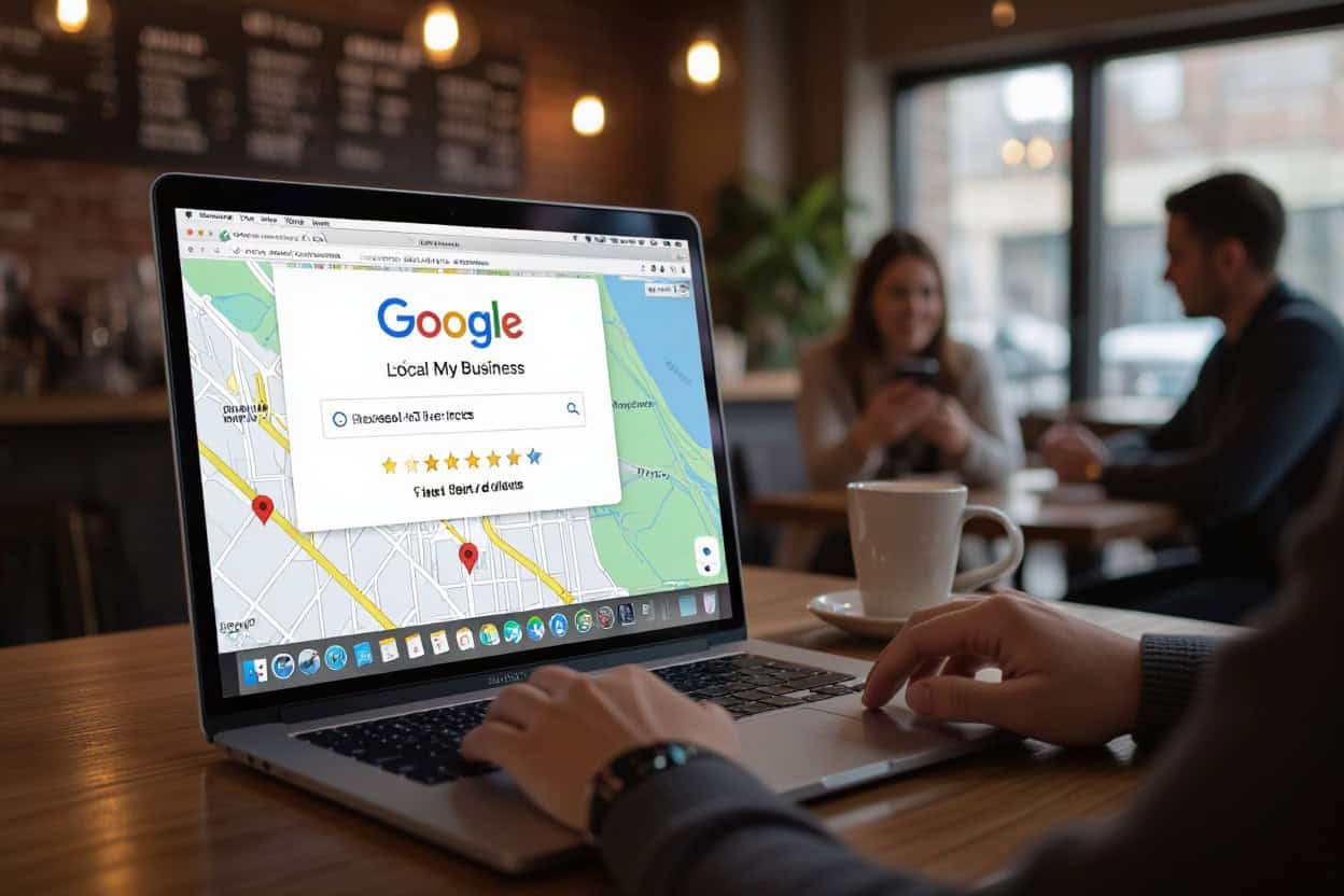 Google local SEO search optimization for small business listings on digital map.