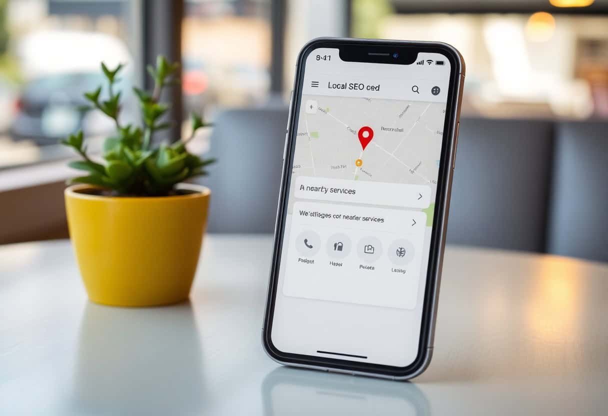 Mobile-friendly website design improving local SEO, helping businesses boost Google Maps rankings and AI search visibility with Droved.