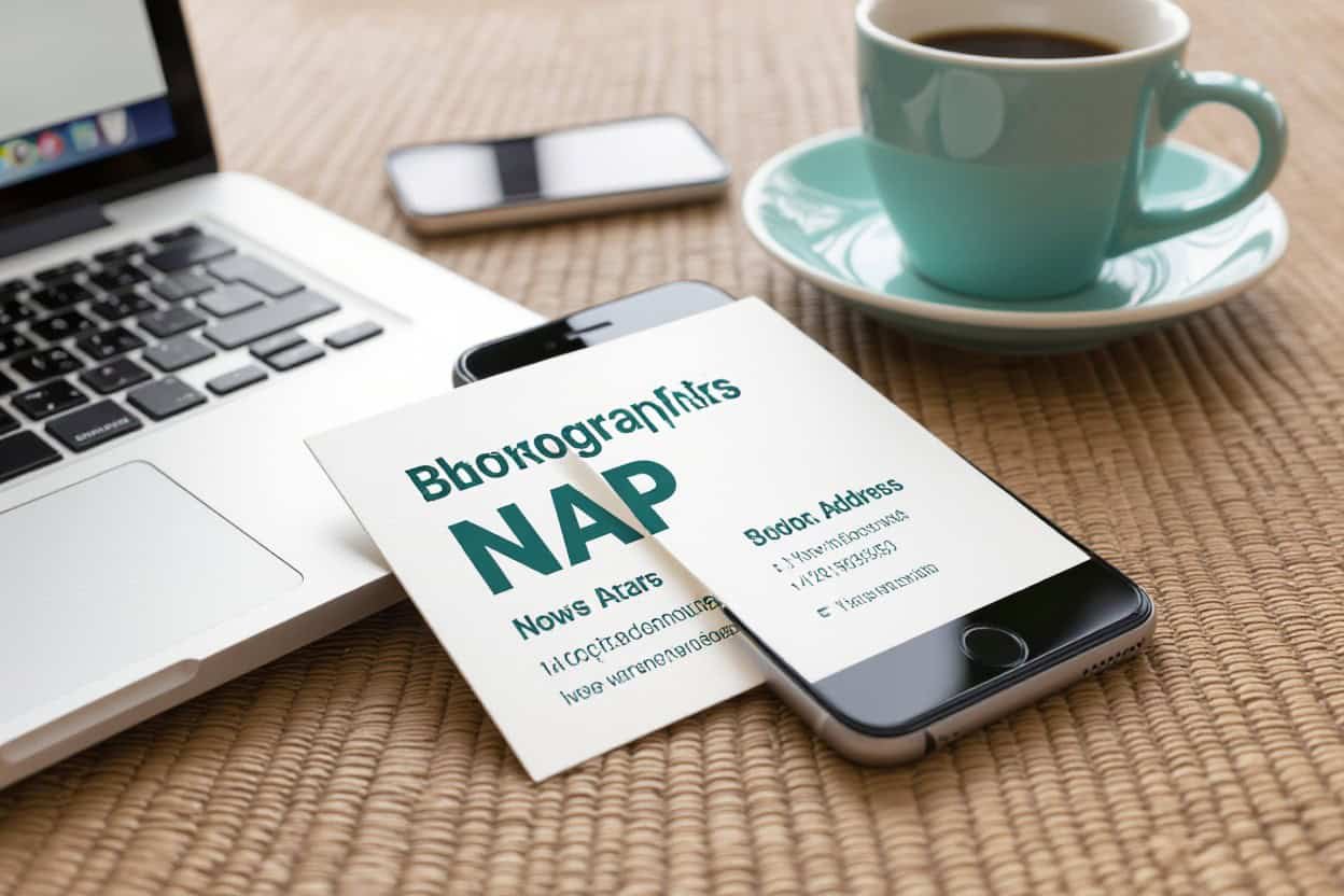 NAP in SEO meaning and importance for local SEO, showing how Droved improves name, address, and phone consistency to boost rankings.