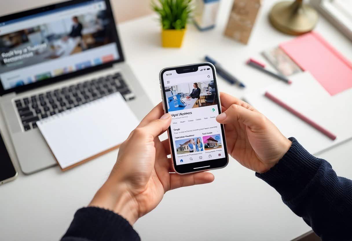 Dropped off | Local SEO & AI Search Optimization Agency digital marketing strategy on smartphone, laptop, and workspace setup for improved online presence.